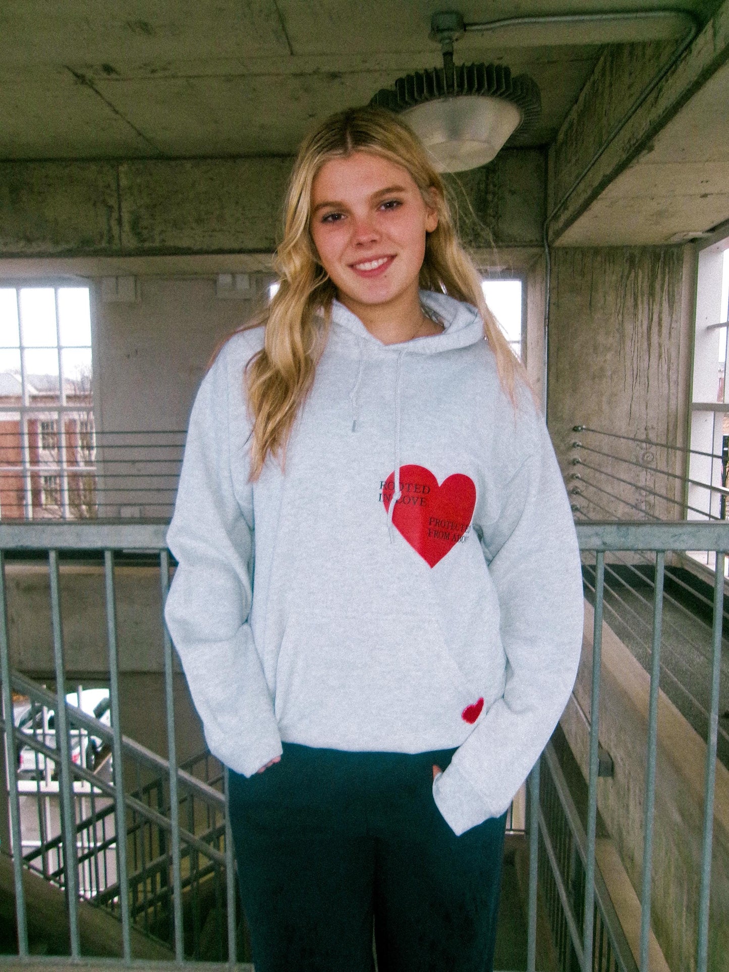 Rooted In Love Trendy Patchwork Hoodie