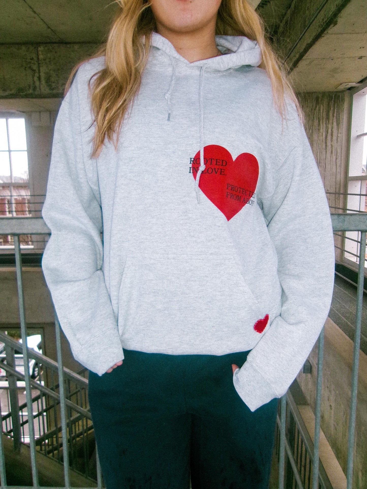 Rooted In Love Trendy Patchwork Hoodie