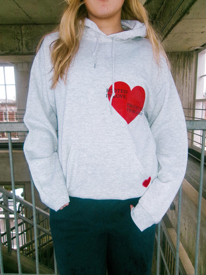 Rooted In Love Trendy Patchwork Hoodie