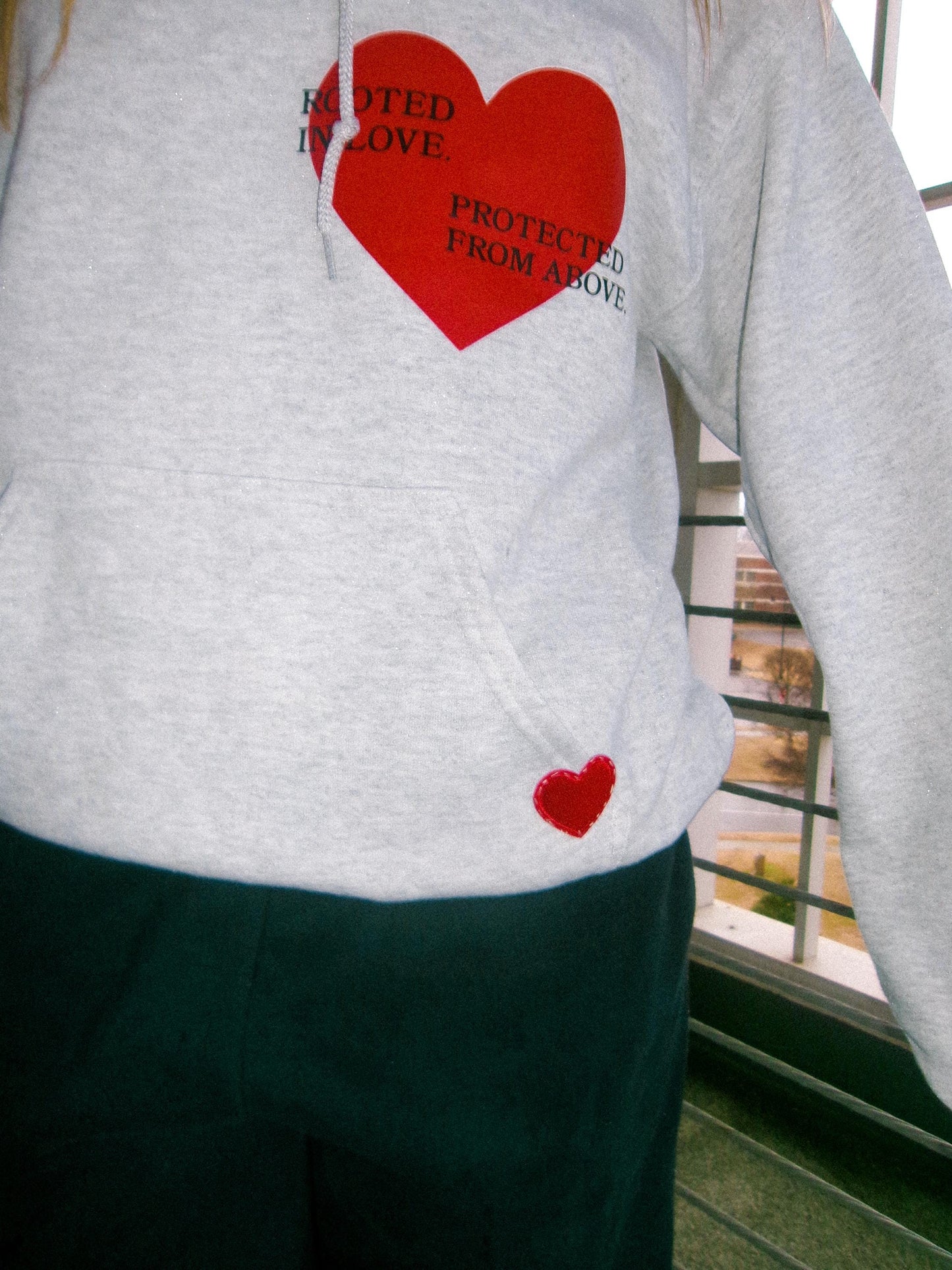 Rooted In Love Trendy Patchwork Hoodie